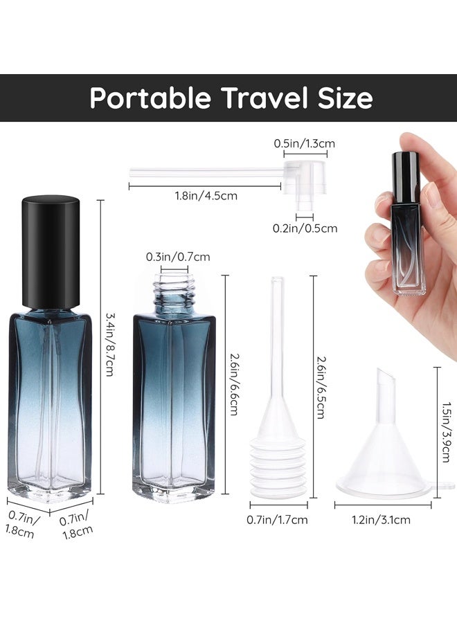 5PCS 10ML Mini Glass Perfume Containers with Funnel and Pipette, Empty Portable Leak-proof Fragrance Bottles Spray Atomizer Pump Bottle Kit for Toiletries - Image 2